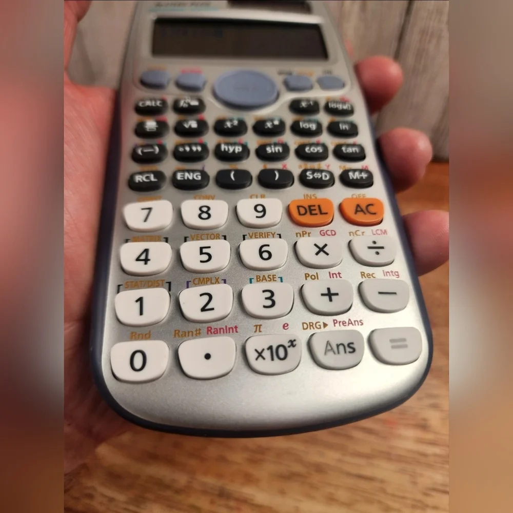 Casio Scientific Calculator in Silver and Black